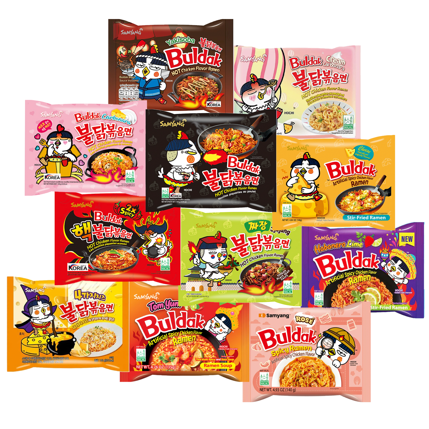 Buldak Ramen 11 Flavor Variety Pack