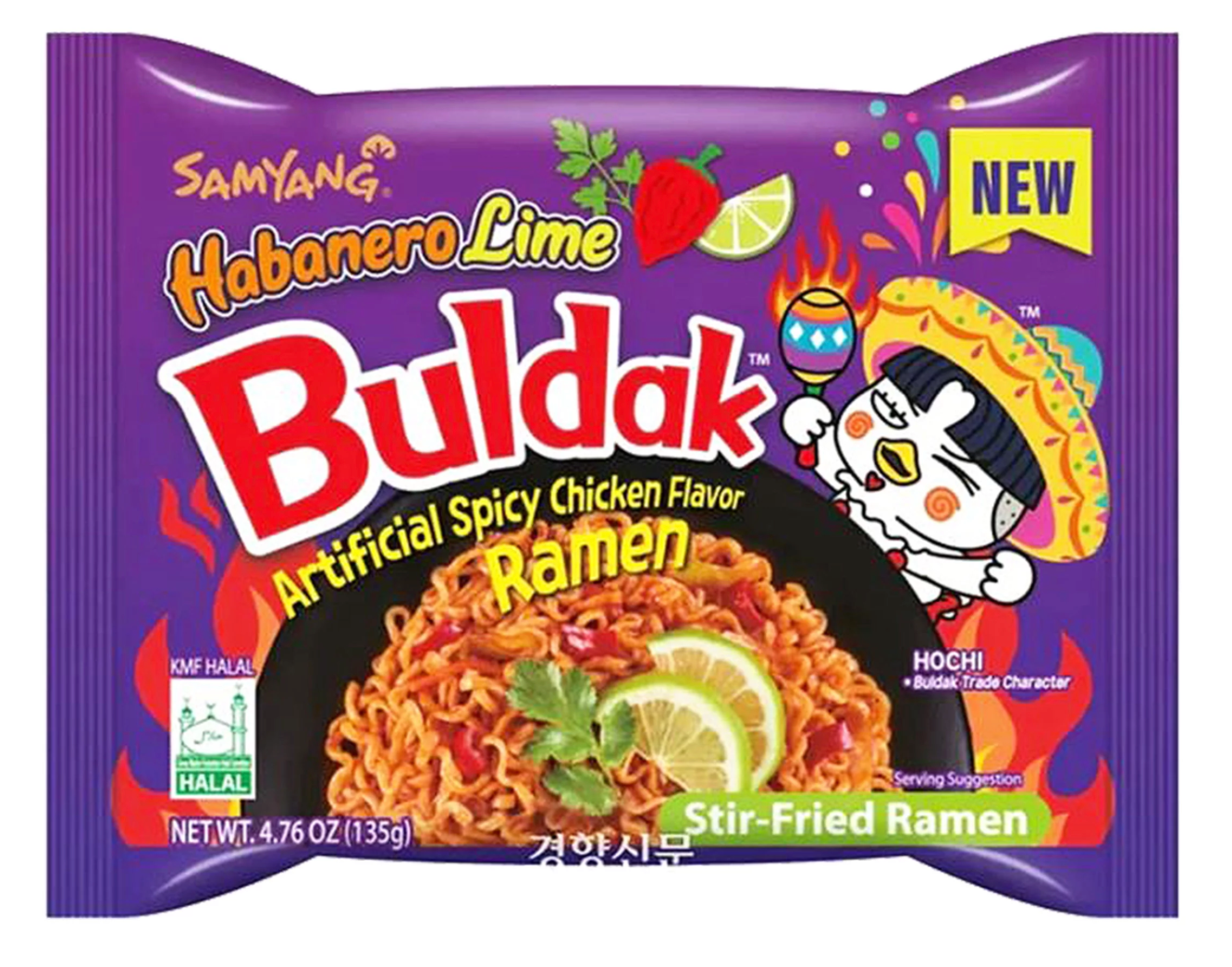 Buldak Habanero Lime, Single packet
