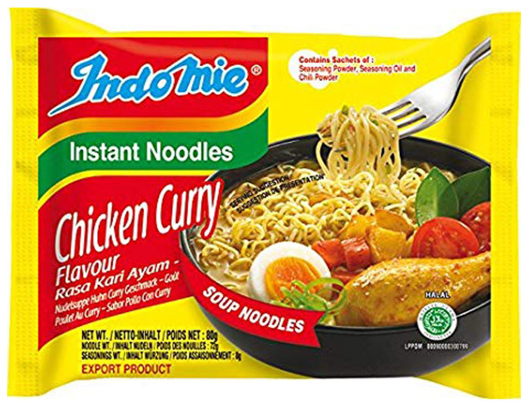 Indomie Chicken Curry Instant Soup Noodles, Single Packet