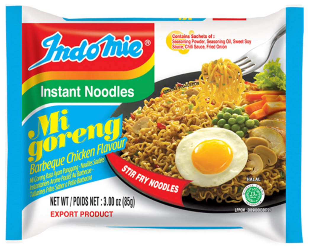 Indomie Mi Goreng Barbeque Chicken Noodles, Single Packet