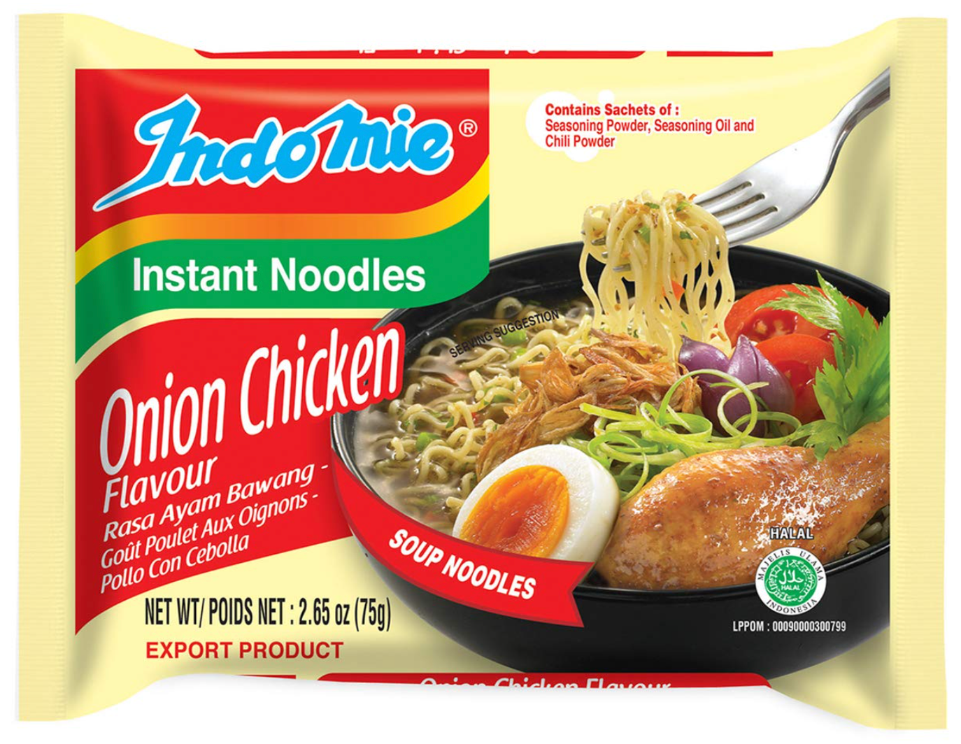 Indomine Onion Chicken Soup Noodles, Single Packet