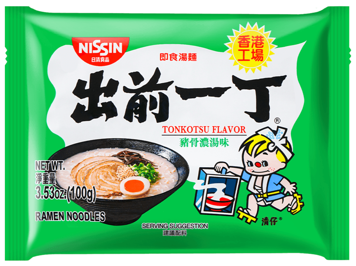 Nissin Demae Tonkatsu Flavor Ramen, Single packet
