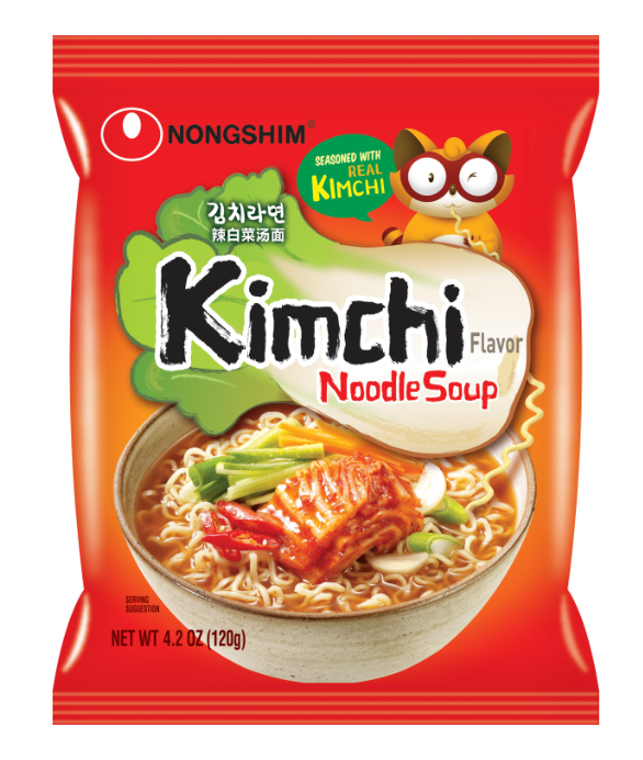 Nongshim Traditional Kimchi Ramen, single packet