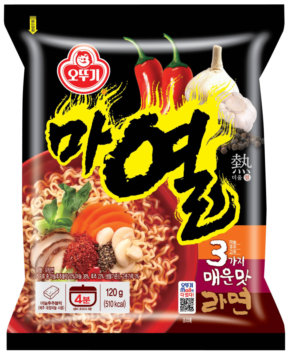 Ottogi Garlic & Pepper Yeul Ramen, single packet