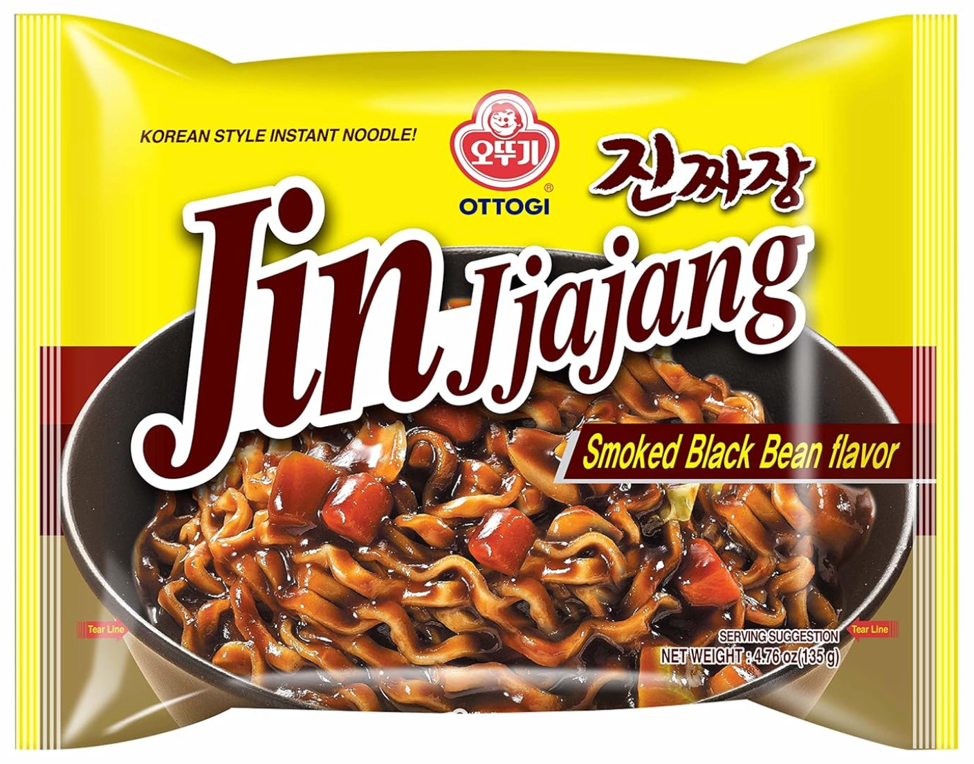 Ottogi Jin Jjajang Ramen, single packet