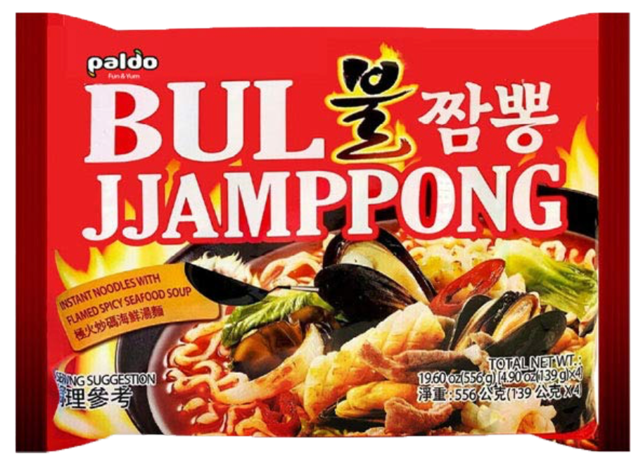 Paldo Bul Jjamppong Spicy Seafood Soup Ramen, single packet