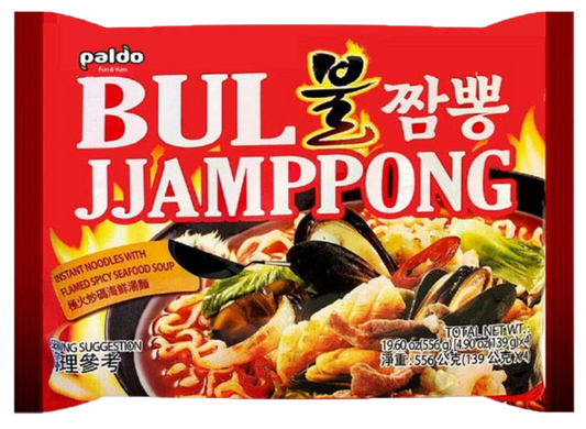 Paldo Bul Jjamppong Spicy Seafood Soup Ramen, single packet