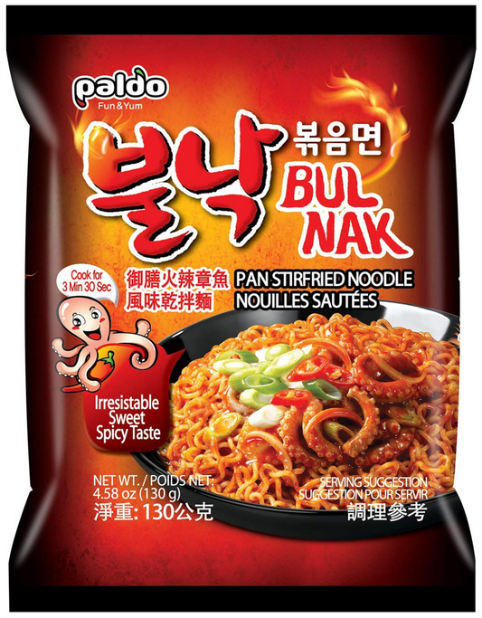 Paldo Bulnak Pan Stir-Fried Ramen, single packet