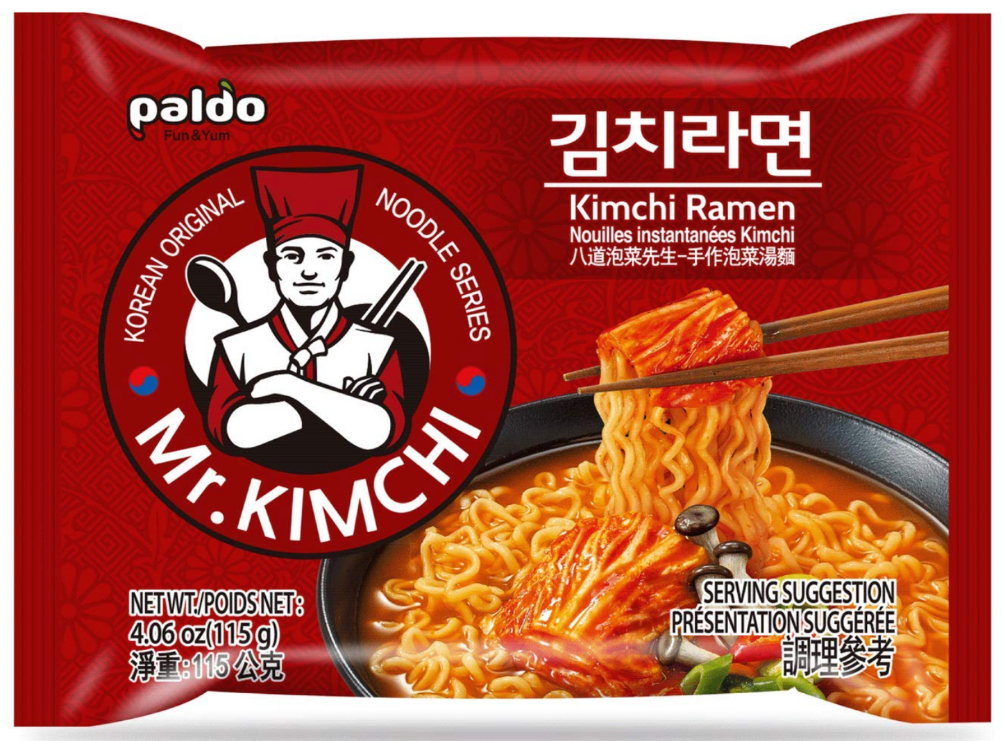 Paldo Mr.Kimchi Soup Ramen, single packet