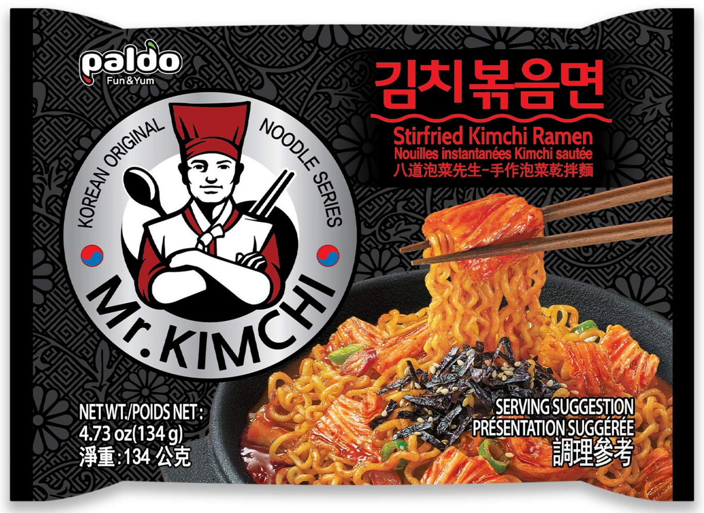 Paldo Mr.Kimchi Stirfried Ramen, single packet