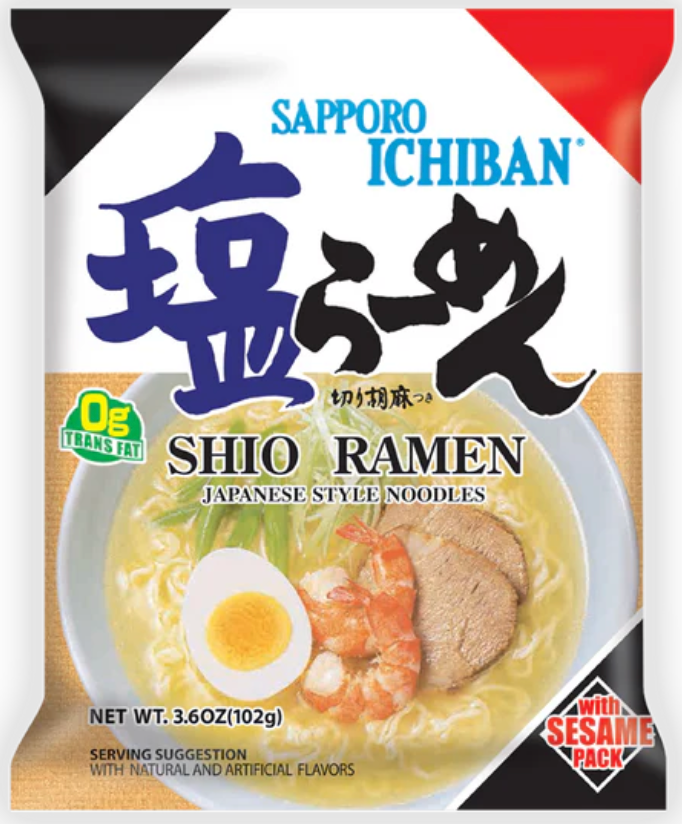 Sapporo Ichiban Japanese Shio Ramen, single packet