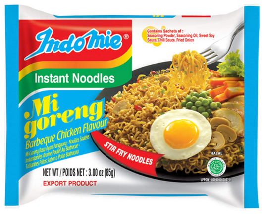Indomie Mi Goreng Barbeque Chicken Noodles, Single Packet
