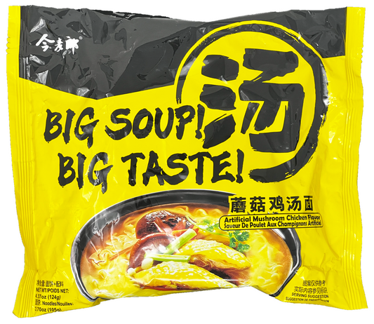 JML Big Soup Mushroom Chicken Flavor Ramen, Single Packet