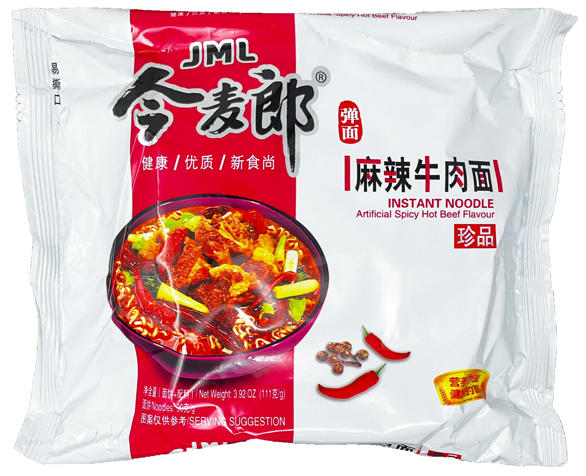 JML Spicy Hot Beef Flavor Ramen, Single Packet