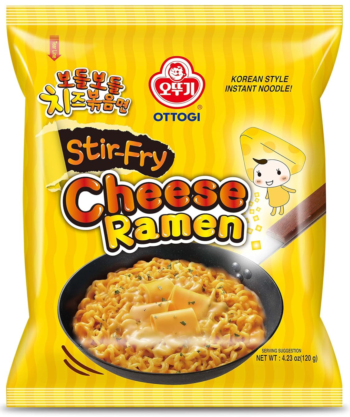 Ottogi  Stir-Fry Cheese Ramen, single packet